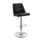Armen Living Jacob Adjustable Swivel Black Faux Leather and Walnut Wood Bar Stool with Chrome Base LCJBBAWABL - alternate 1